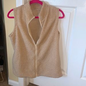 Amazon tan zip up vest